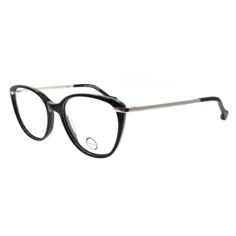 Aura Eyewear Greer BLK Women's Eyeglasses Frames 53-17-140 Black